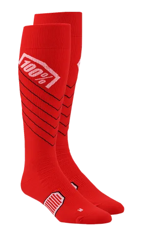 100% Hi-Side Performance Socks - Red - Small/Medium 20054-00007