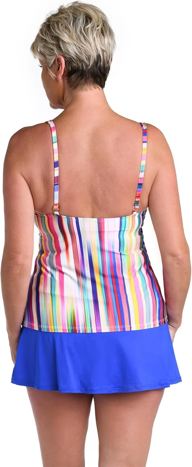 24th & Ocean Women's Over The Shoulder Tankini Swimsuit Top