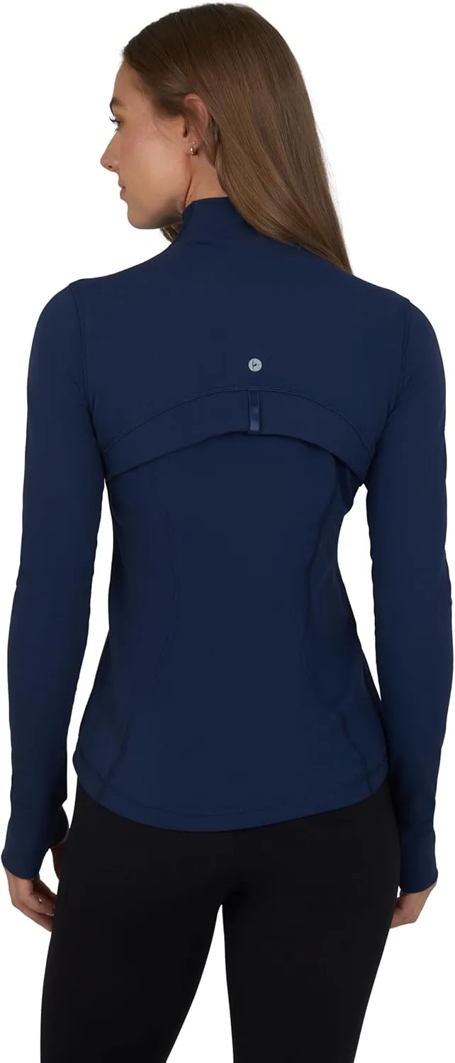 90 Degree By Reflex Womens Lightweight, Full Zip Running Track Jacket