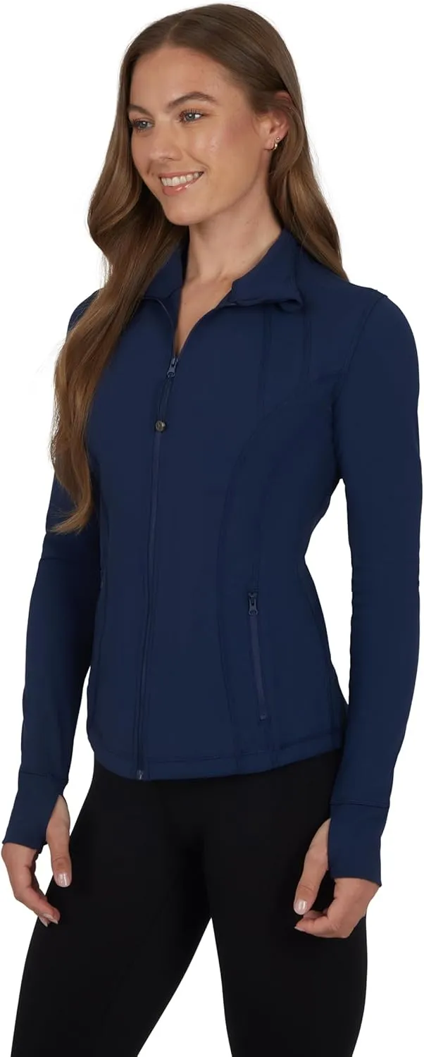 90 Degree By Reflex Womens Lightweight, Full Zip Running Track Jacket