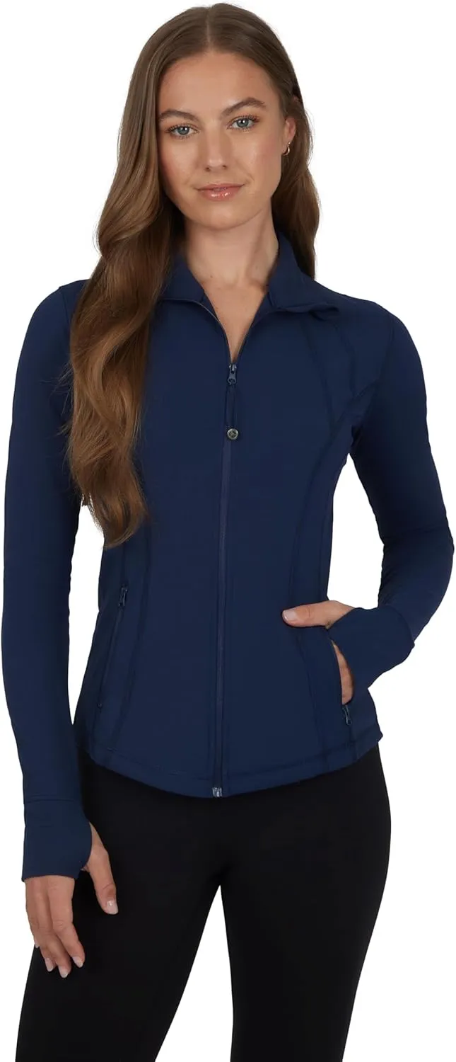 90 Degree By Reflex Womens Lightweight, Full Zip Running Track Jacket