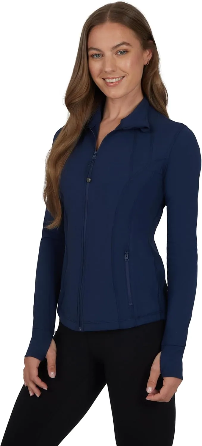 90 Degree By Reflex Womens Lightweight, Full Zip Running Track Jacket