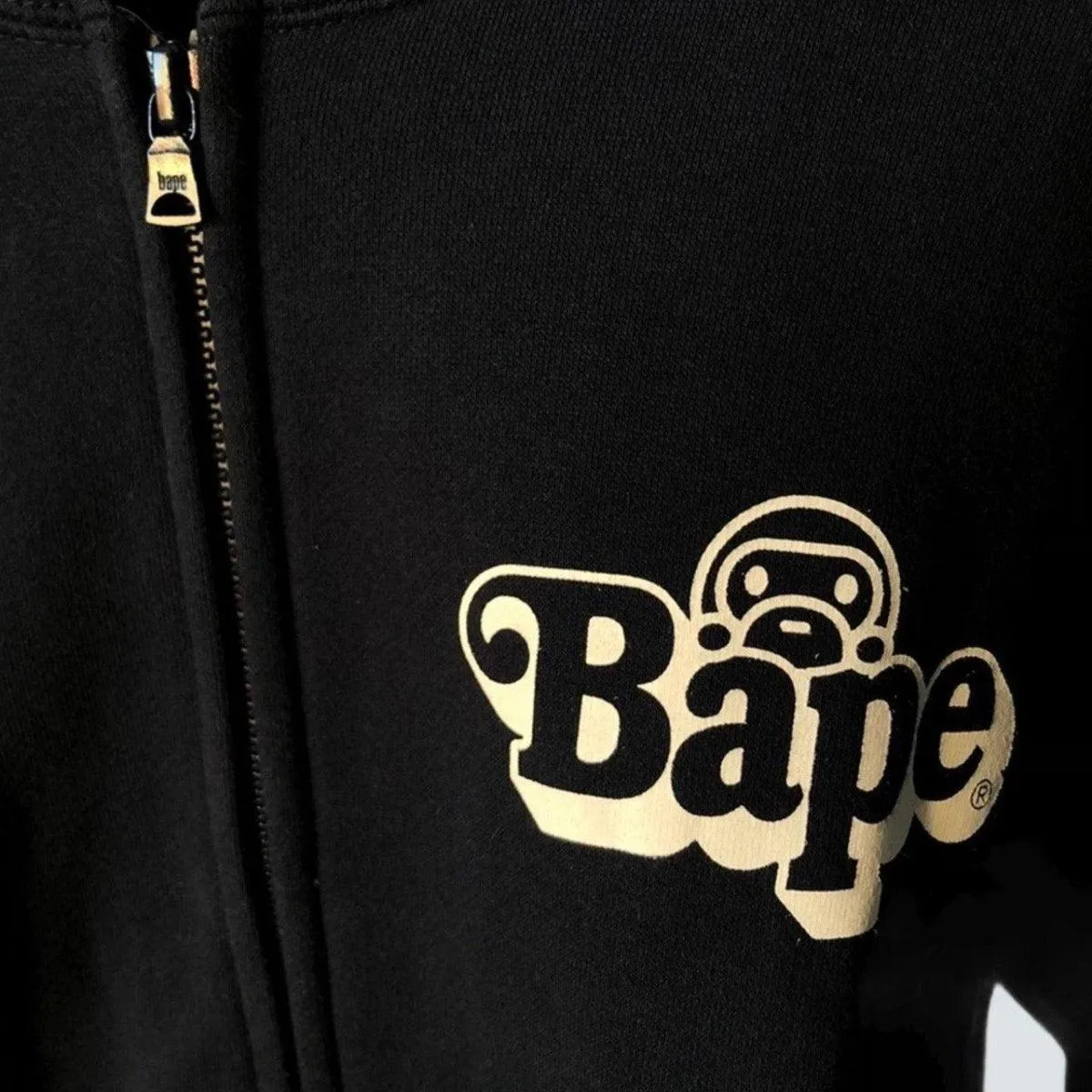 A Bathing Ape Zip up logo hoodie