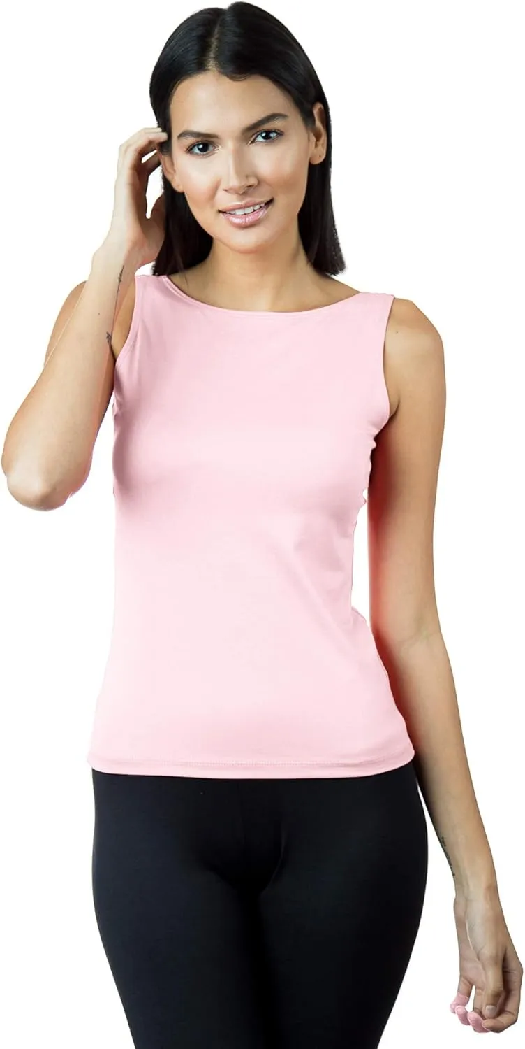 Anue Miami Womens High Scoop Neck Tank Top