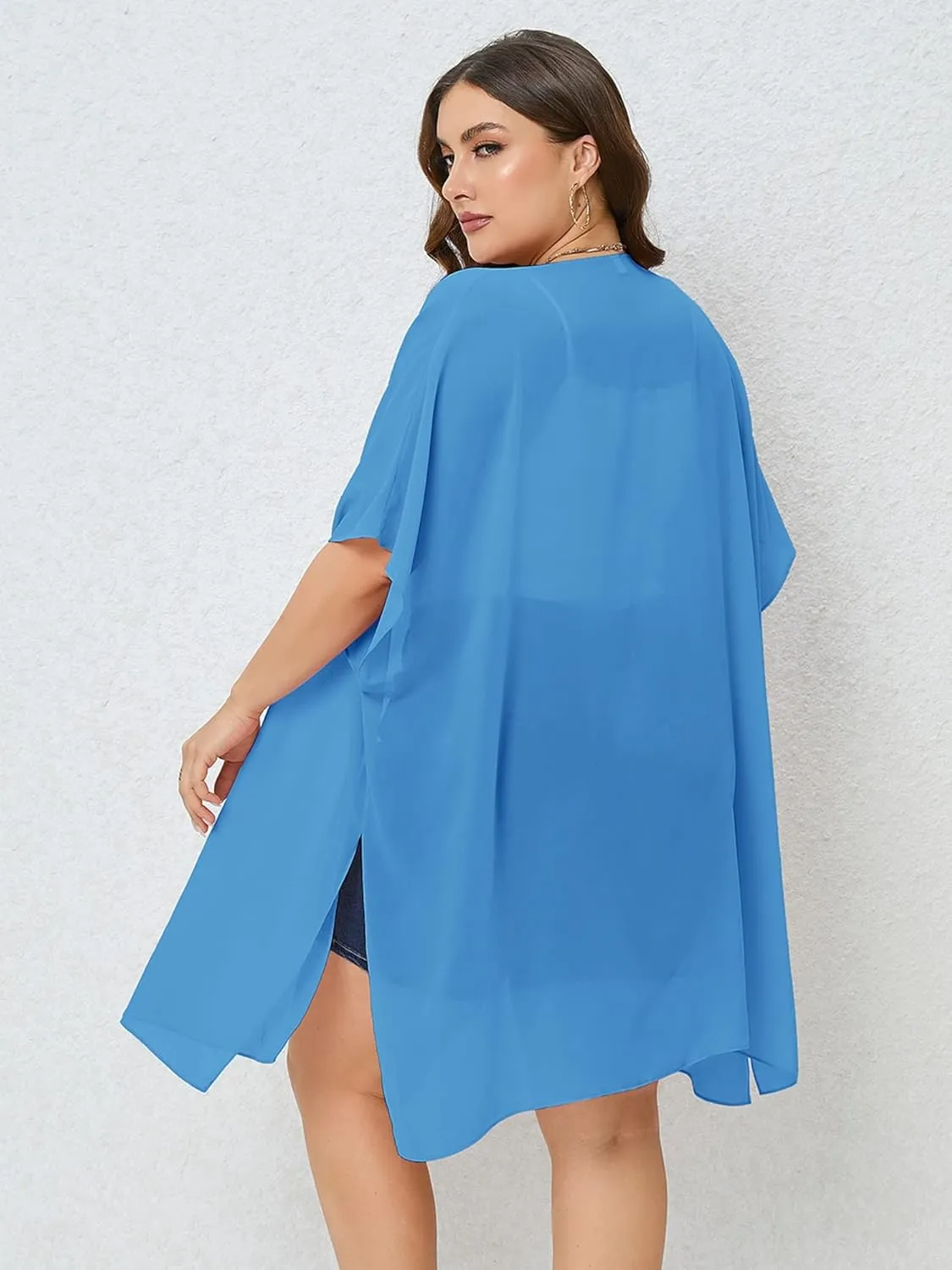 AusLook Plus Size Cardigan for Women Draped Open-Front Lightweight Casual Soft Drape Summer Fall Winter Kimonos Cardigans