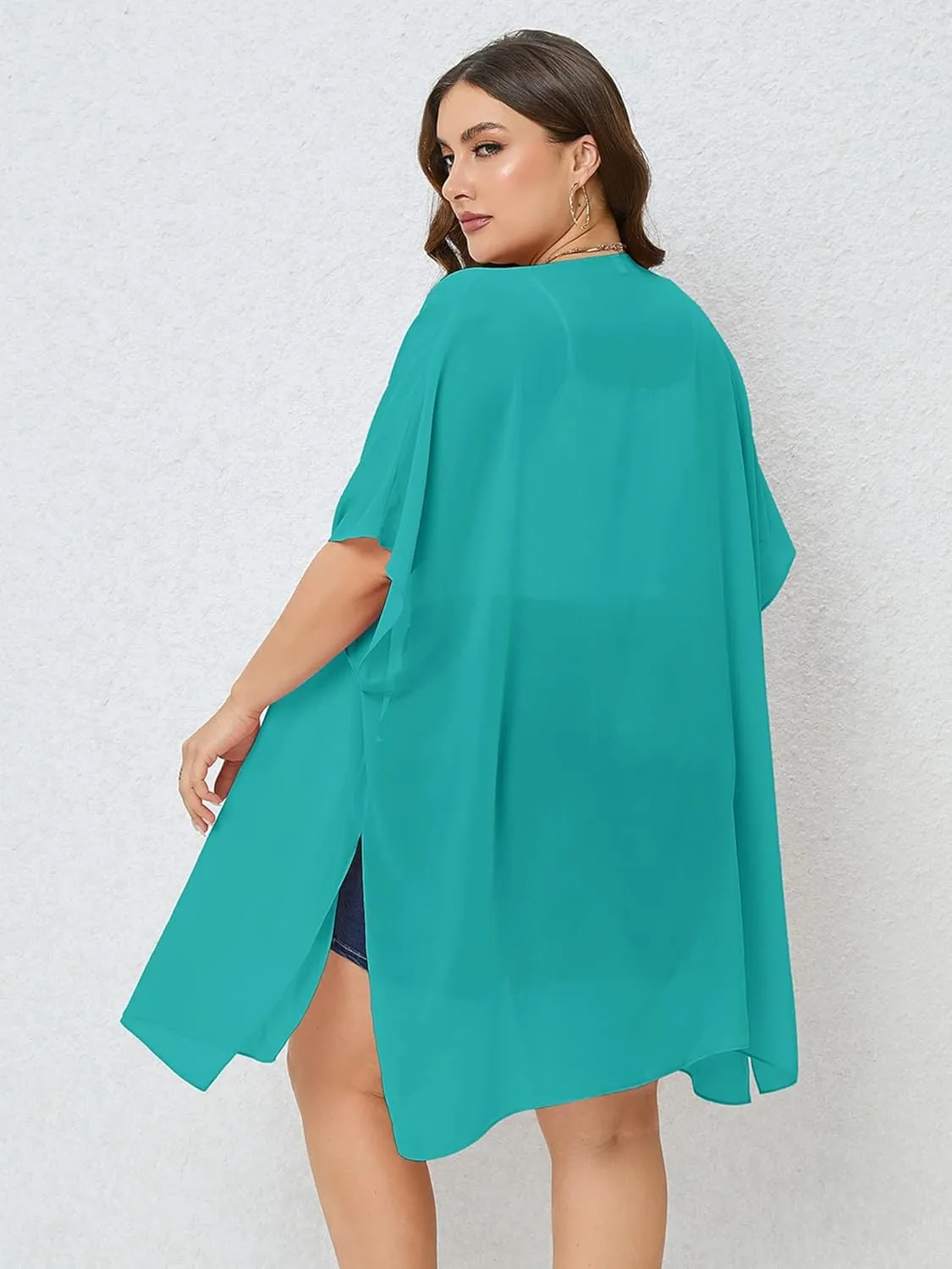 AusLook Plus Size Cardigan for Women Draped Open-Front Lightweight Casual Soft Drape Summer Fall Winter Kimonos Cardigans