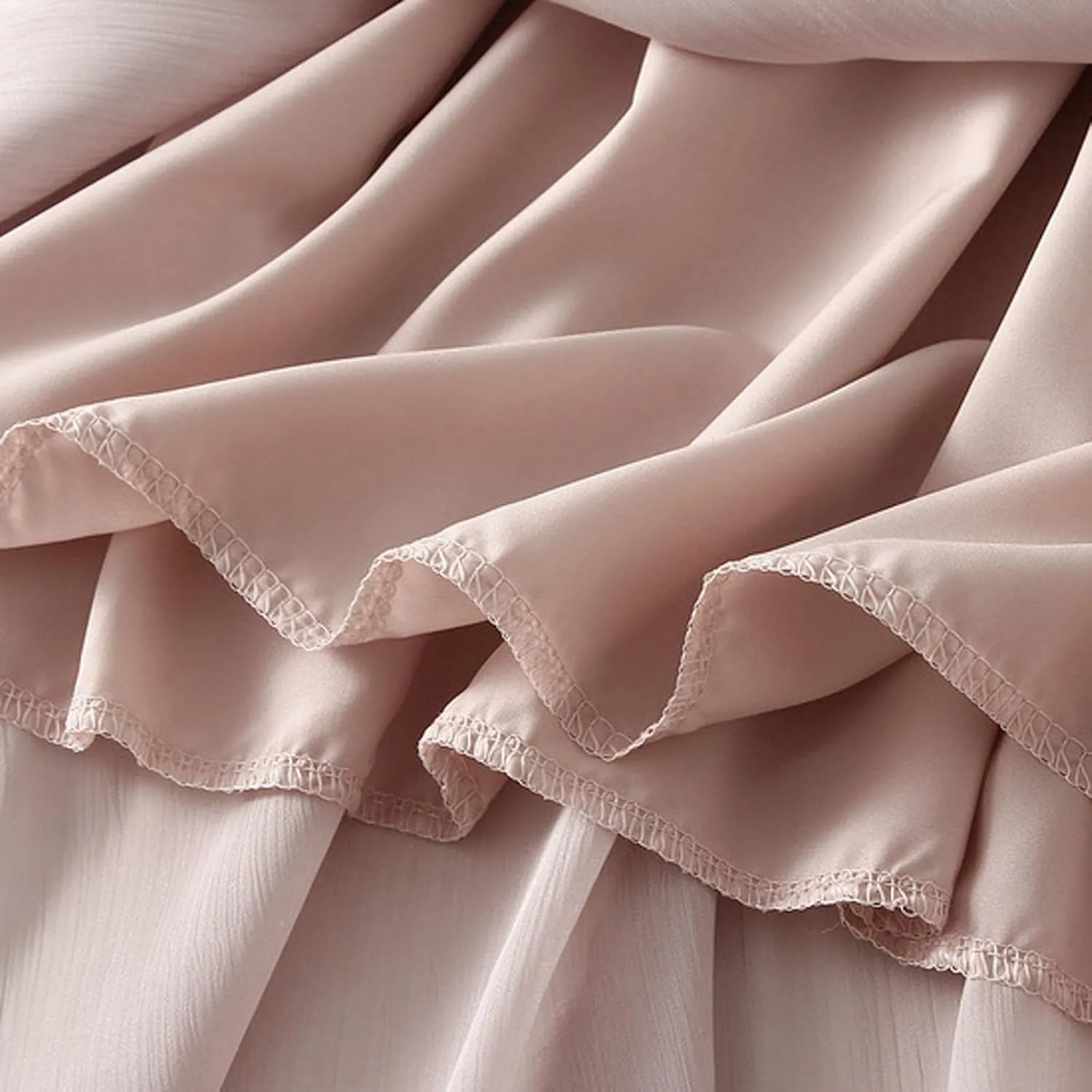 Beach Skirts for Women Asymmetrical Hem Elastic Waist Flowy Long Skirt 2025 Fashion Trendy Summer Pleated Skirt