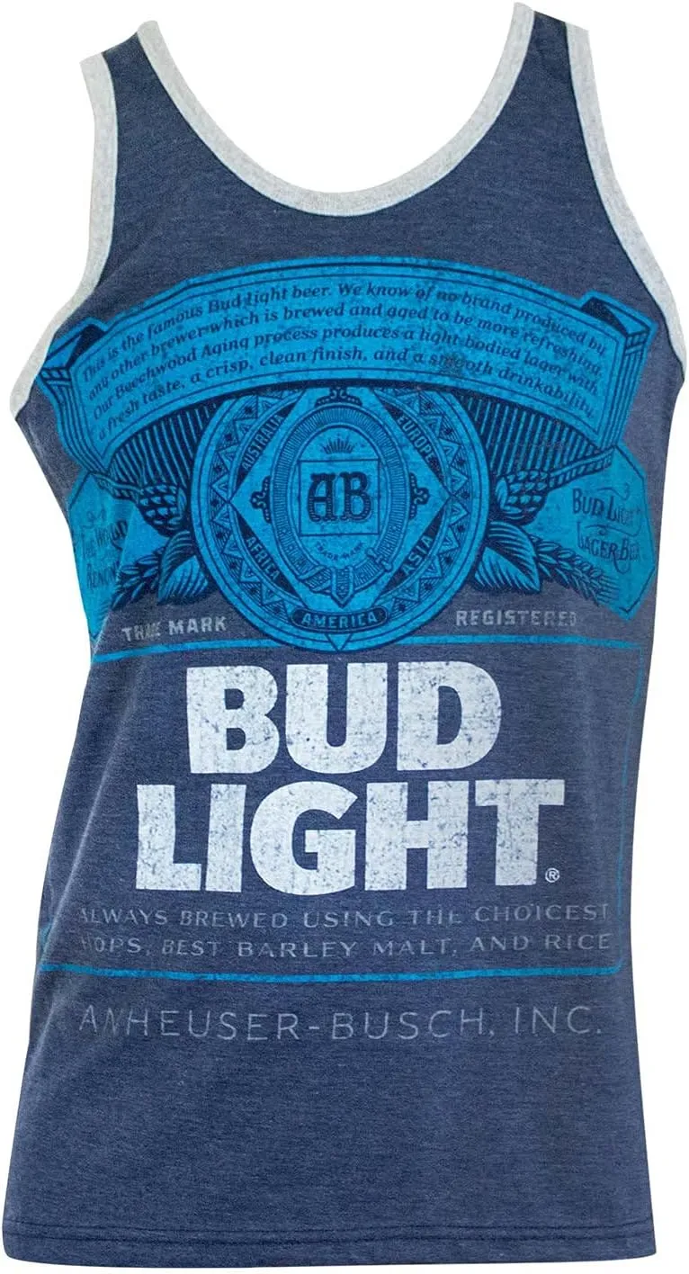 Bud Light Bottle Logo Tank Top X-Large Blue