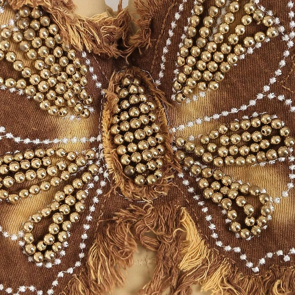Butterfly Beaded Tube Top for Women Outerwear Fishbone Corset Camisole