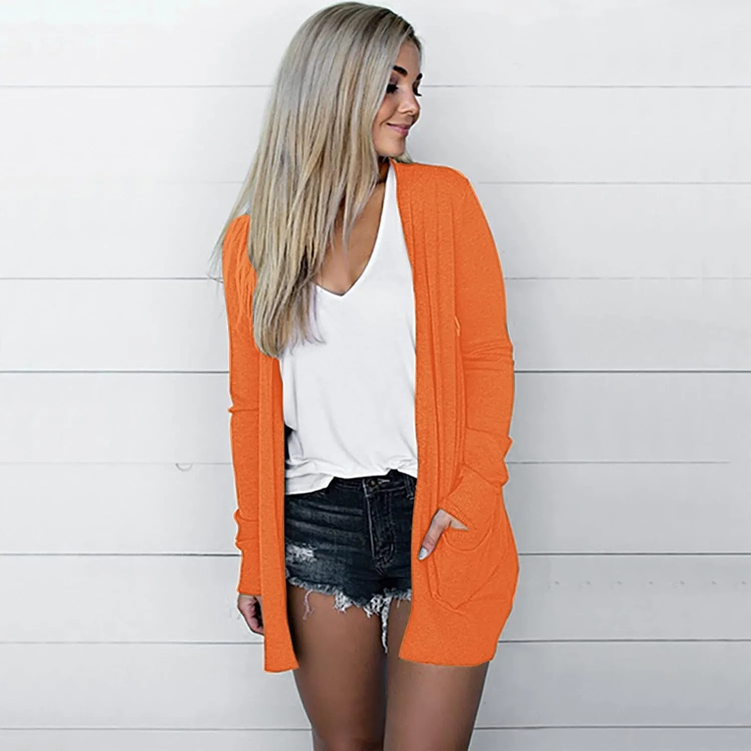 Cardigan Sweater for Women Casual 2024 Fall Fashion Coat Long Sleeve Open Front Knit Cardigan Outwear Trendy
