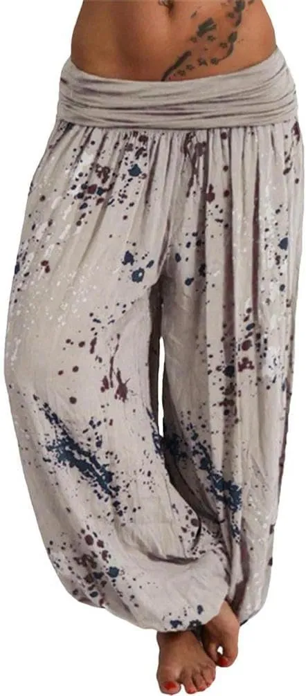 Cargo Pants Ladies Plus Loose-Size Leg Pants Ladies Casual Pants Wide Pants Women high Waist
