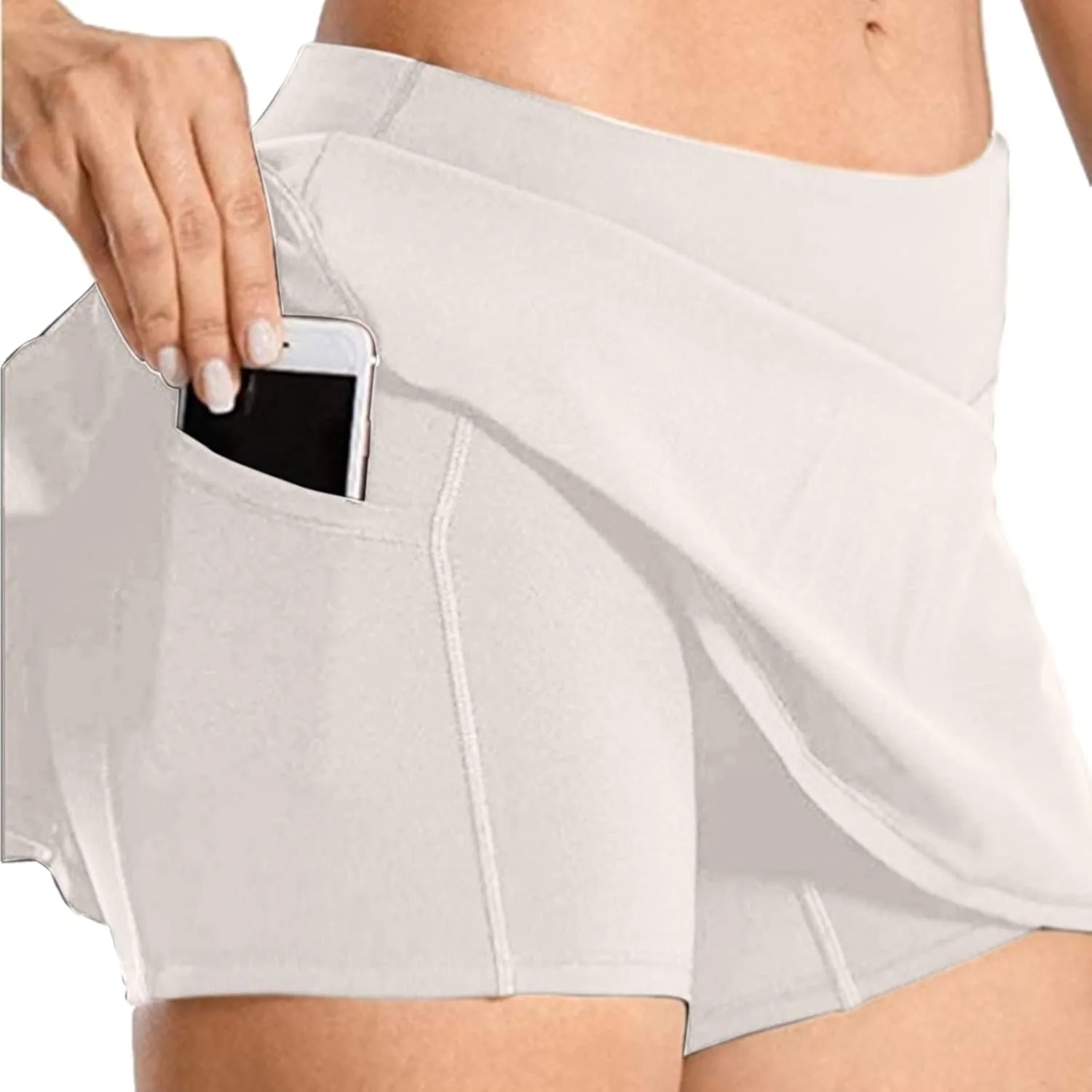 cooki Skorts for Women 2025, Women's High Waisted Tummy Control Sports Tennis Skirt Summer Casual Soft Skorts with Pockets