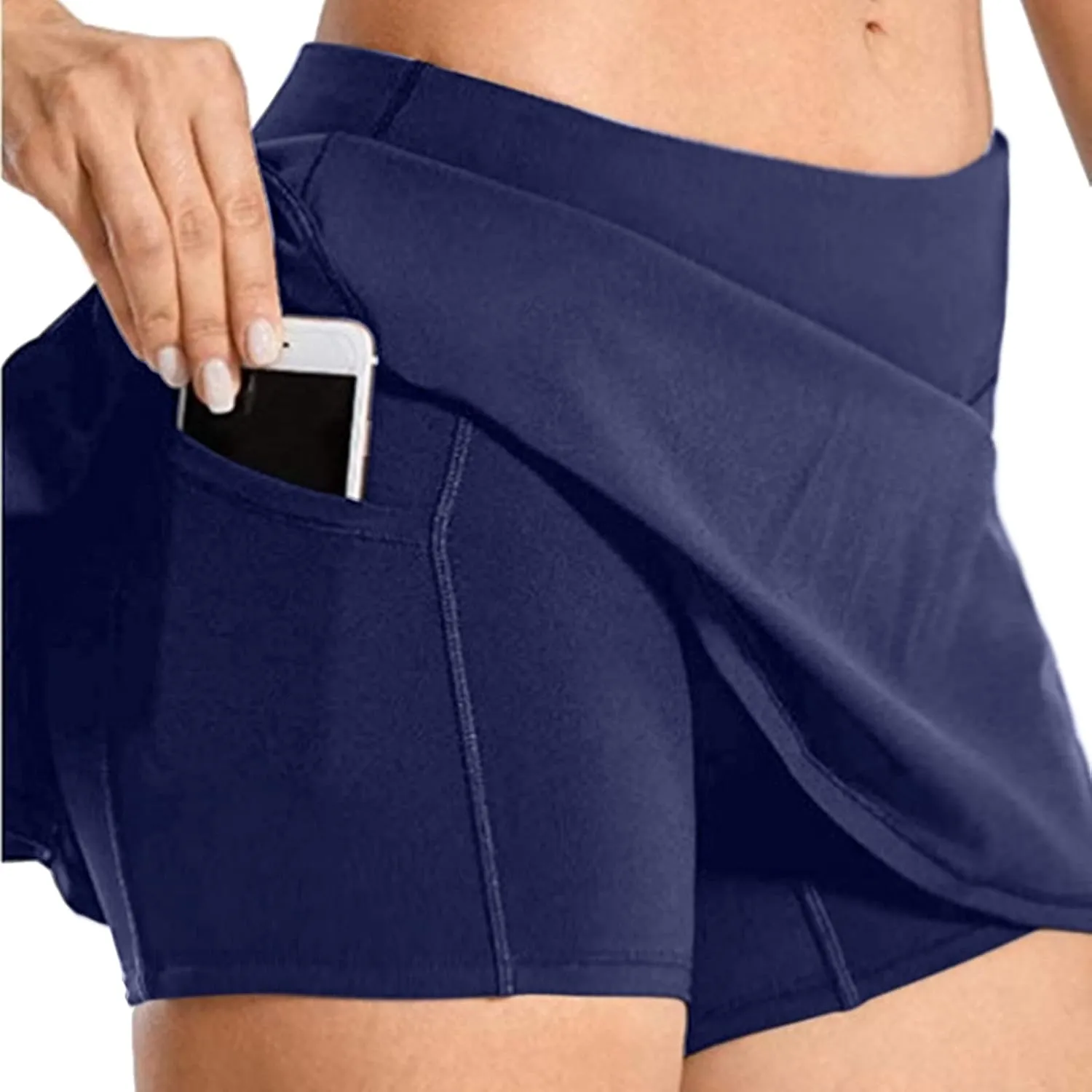 cooki Skorts for Women 2025, Women's High Waisted Tummy Control Sports Tennis Skirt Summer Casual Soft Skorts with Pockets