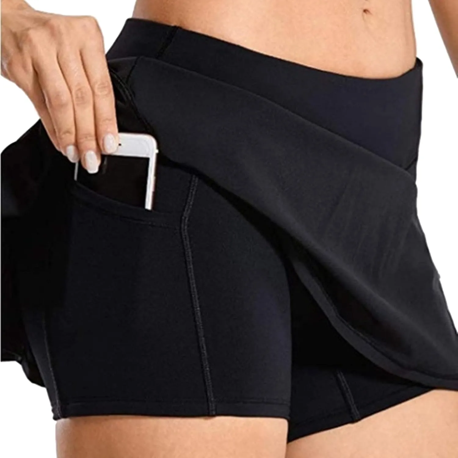 cooki Skorts for Women 2025, Women's High Waisted Tummy Control Sports Tennis Skirt Summer Casual Soft Skorts with Pockets