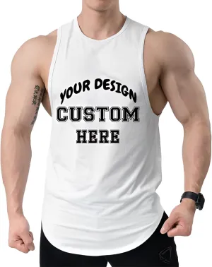 Custom Tank top Men Design Your own Shirt Personalized Tank top Add Your Photo/Text Customized Vests with Logo Made in USA