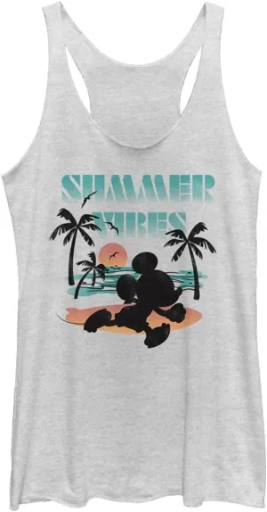 Disney Classic Summer Vibes Mickey Women's Racerback Tank Top