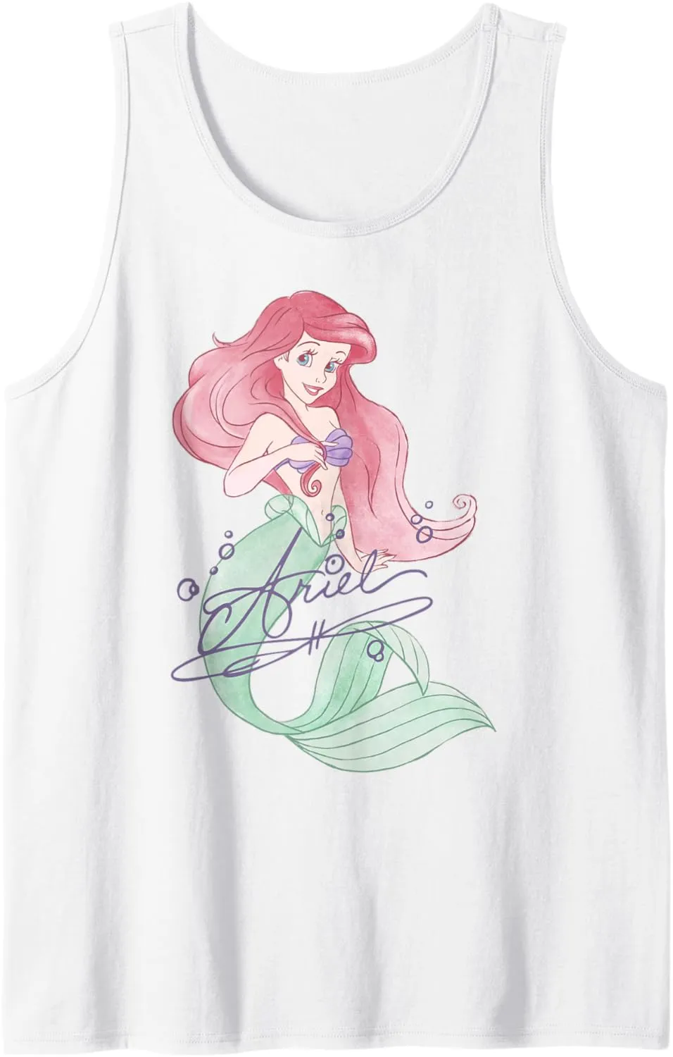 Disney The Little Mermaid Ariel Signed Portrait Tank Top