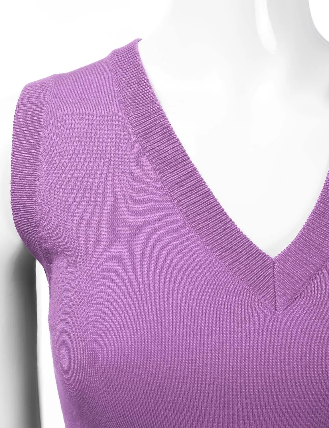 EIMIN Women's V-Neck Sleeveless Stretch Pullover Premium Sweater Vest Top (S-3X)