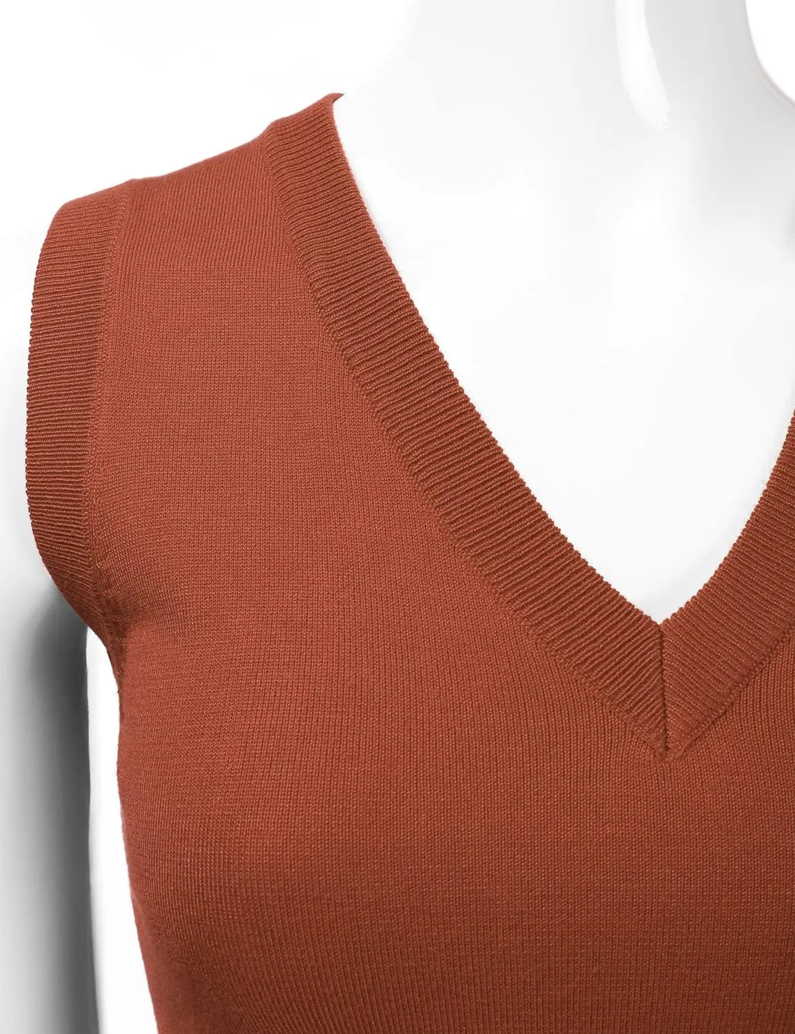 EIMIN Women's V-Neck Sleeveless Stretch Pullover Premium Sweater Vest Top (S-3X)