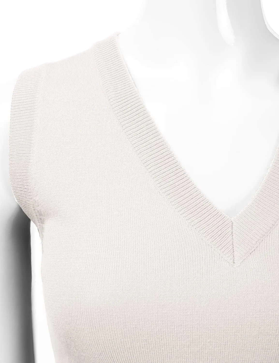 EIMIN Women's V-Neck Sleeveless Stretch Pullover Premium Sweater Vest Top (S-3X)