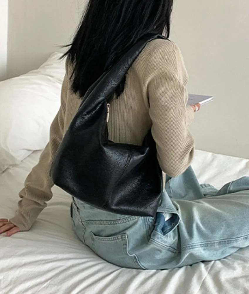 Fashion Vegan Leather Shoulder Bag for Women Large Dumpling Tote Purse Casual Soft Handbag Top Handle Satchel