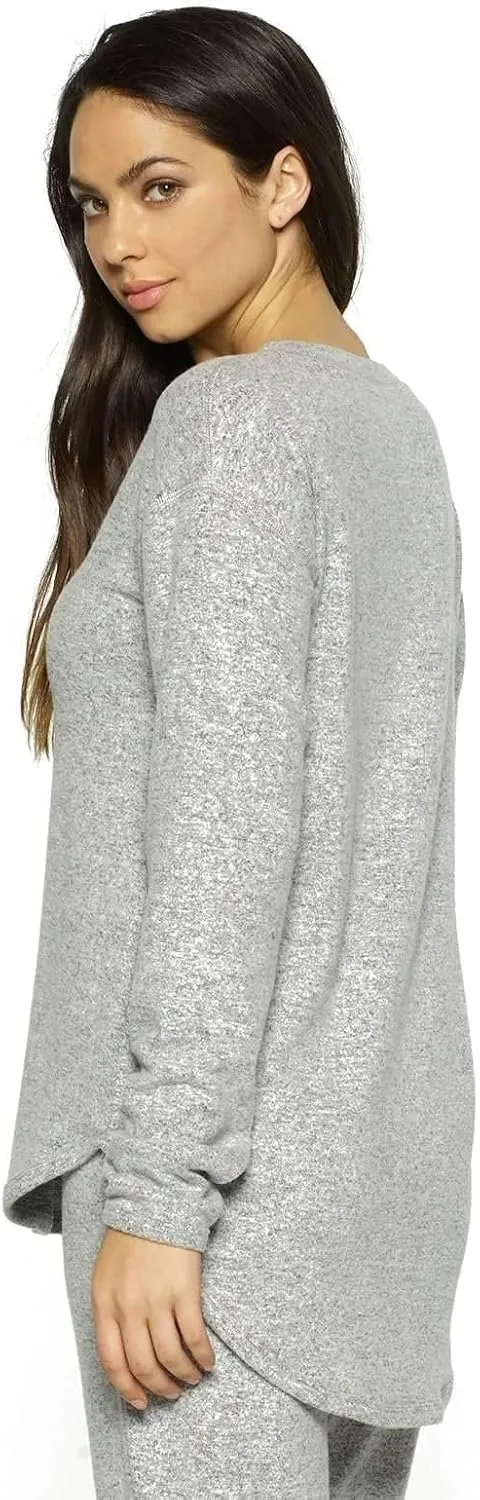 Felina Lounge Victoria Long Sleeve Crew Neck Top Sleepwear
