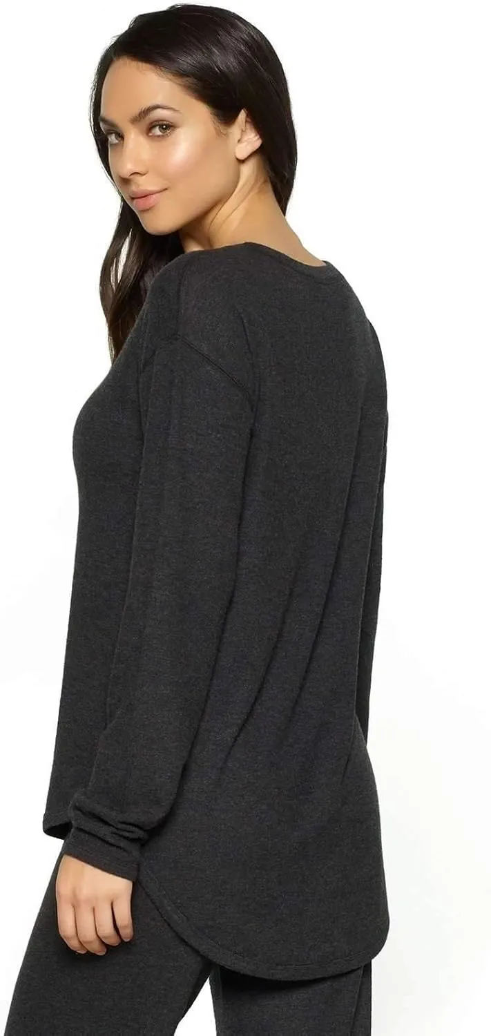 Felina Lounge Victoria Long Sleeve Crew Neck Top Sleepwear