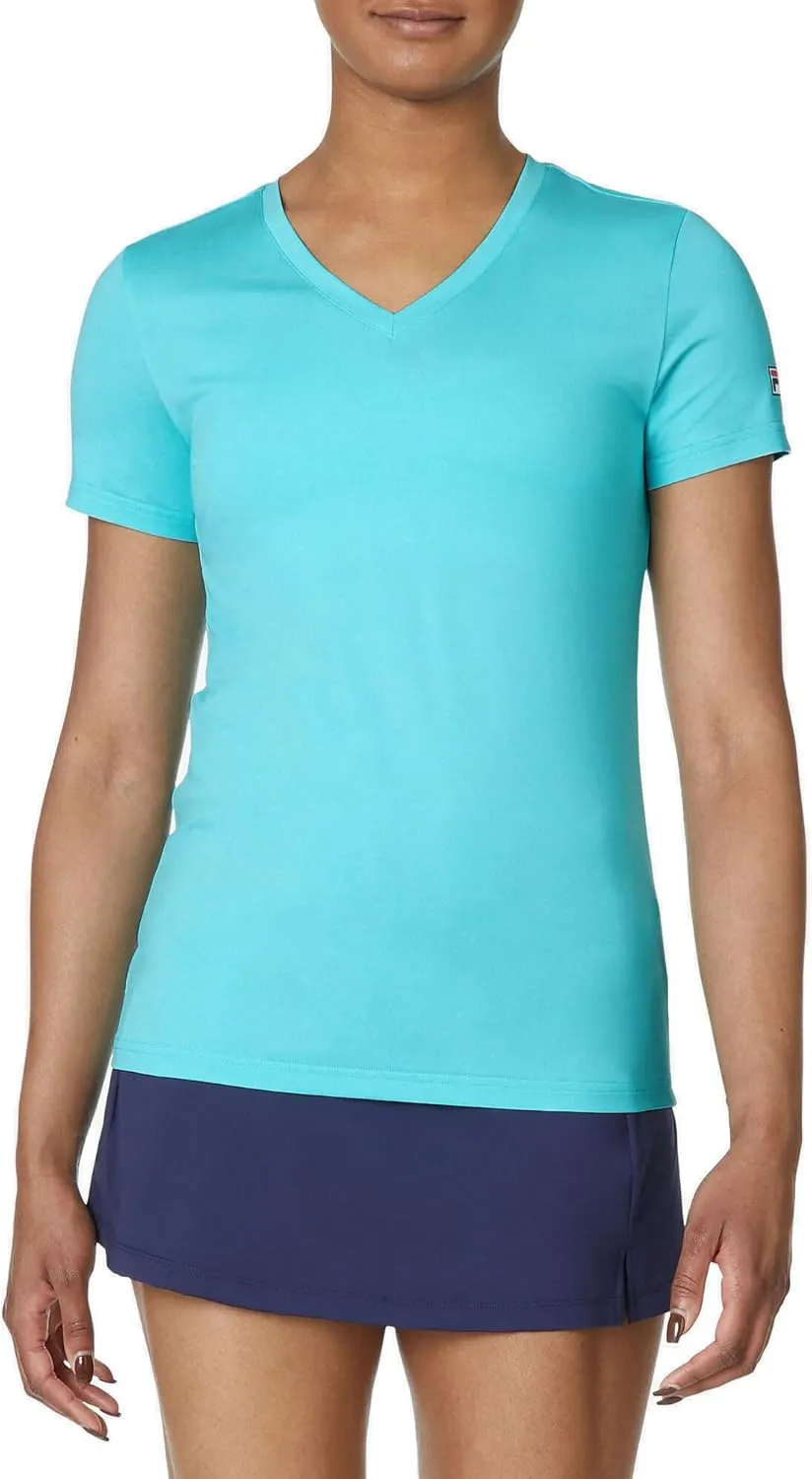 Fila Women's Essentials Short Sleeve V-Neck Top