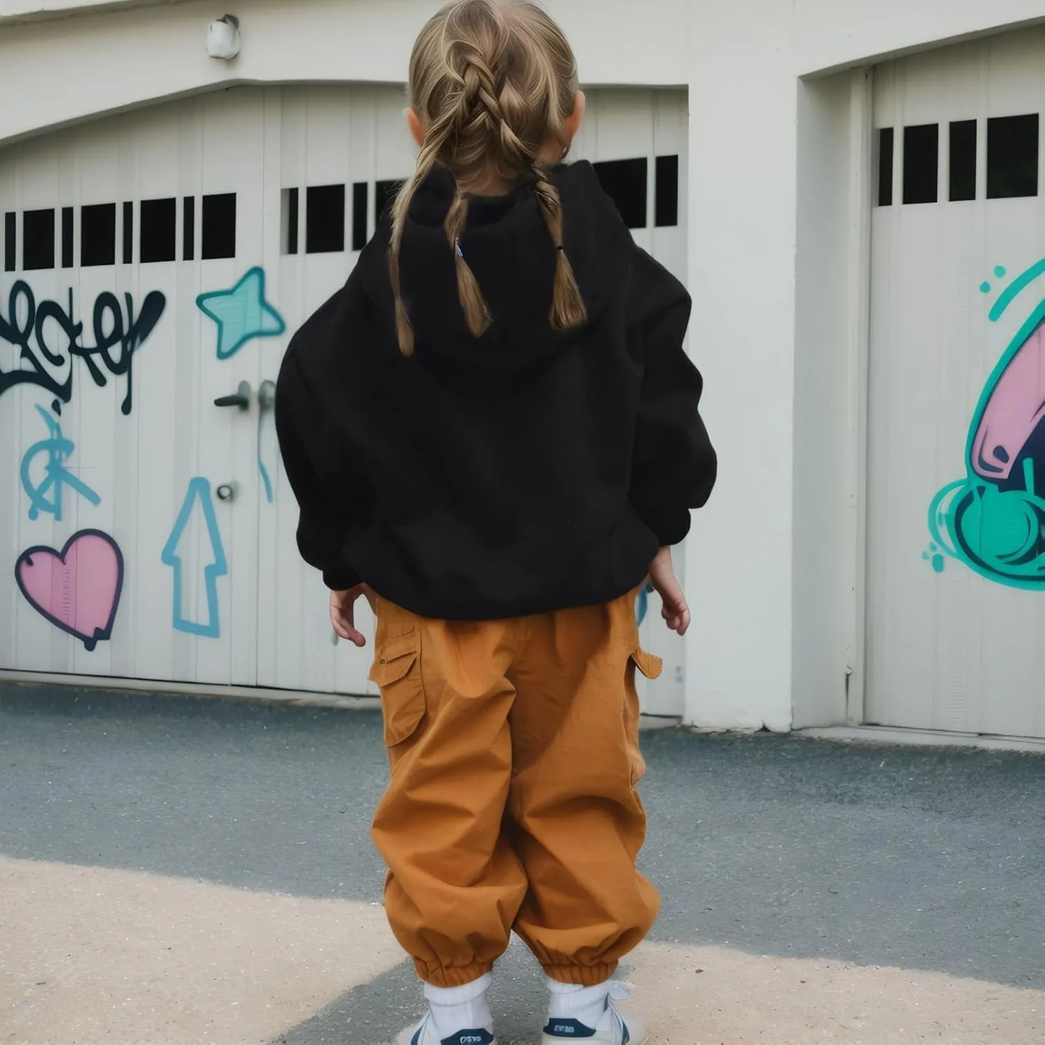 Fleece Hoodies for Boys and Girls Sweatshirts Casual Soft Cotton Pullover Fall Winter Loose Fit Tops Hooded