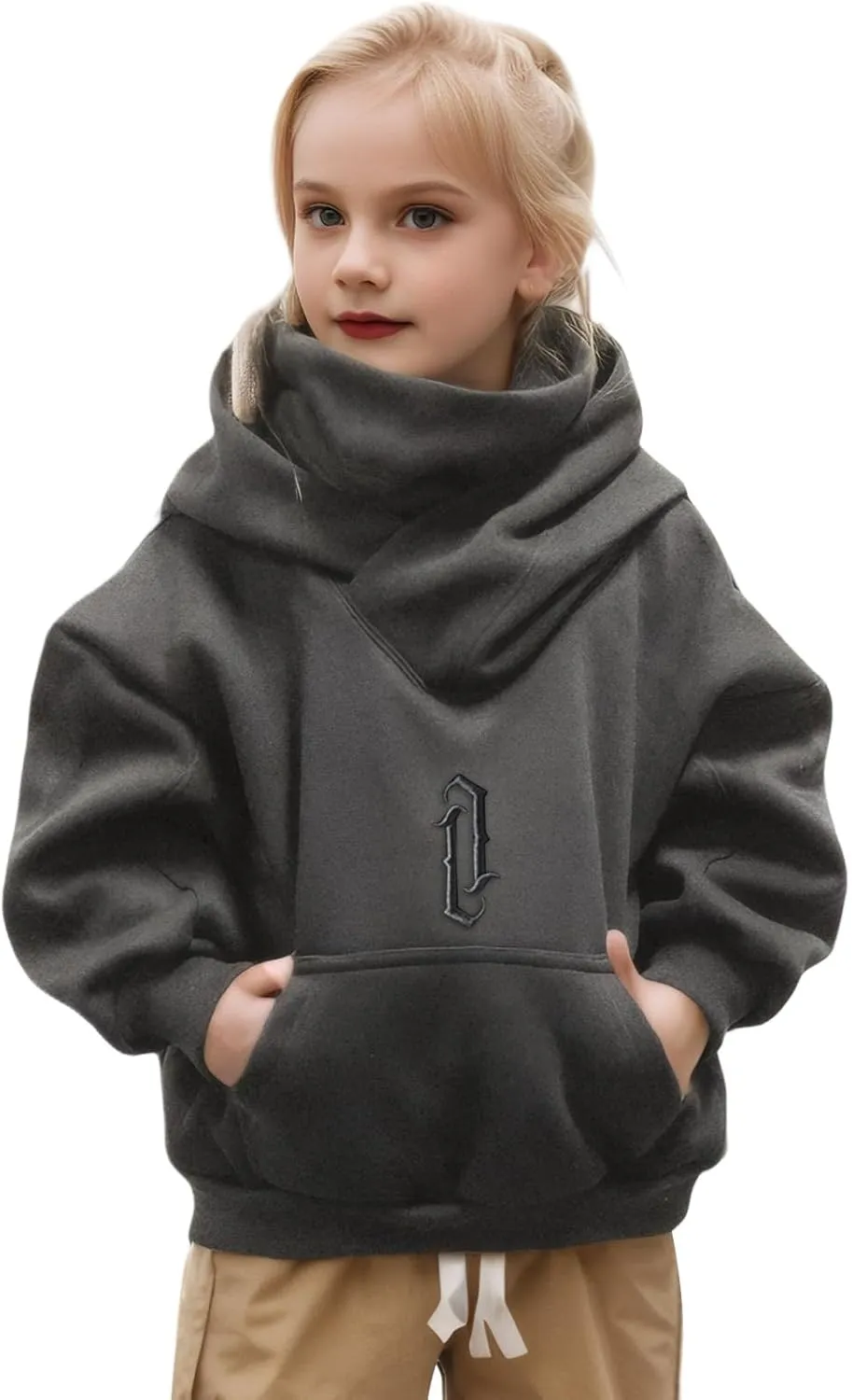 Fleece Hoodies for Boys and Girls Sweatshirts Casual Soft Cotton Pullover Fall Winter Loose Fit Tops Hooded