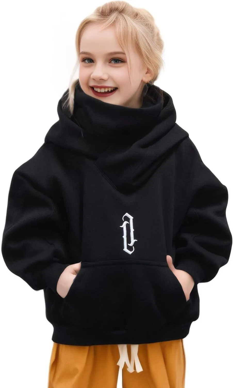 Fleece Hoodies for Boys and Girls Sweatshirts Casual Soft Cotton Pullover Fall Winter Loose Fit Tops Hooded
