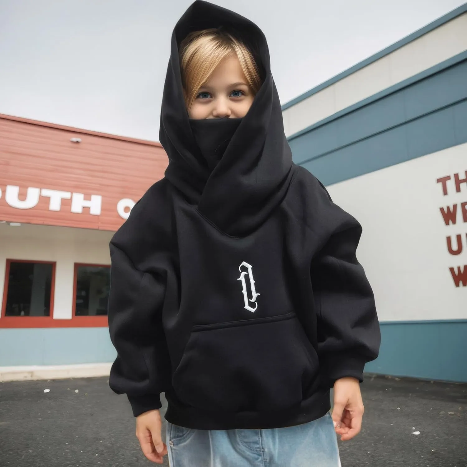 Fleece Hoodies for Boys and Girls Sweatshirts Casual Soft Cotton Pullover Fall Winter Loose Fit Tops Hooded