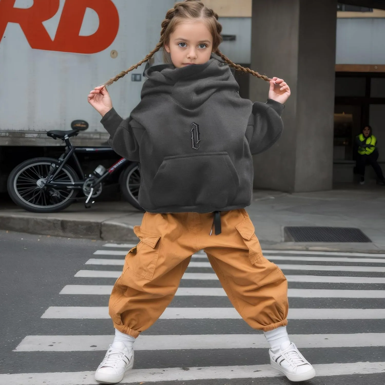 Fleece Hoodies for Boys and Girls Sweatshirts Casual Soft Cotton Pullover Fall Winter Loose Fit Tops Hooded