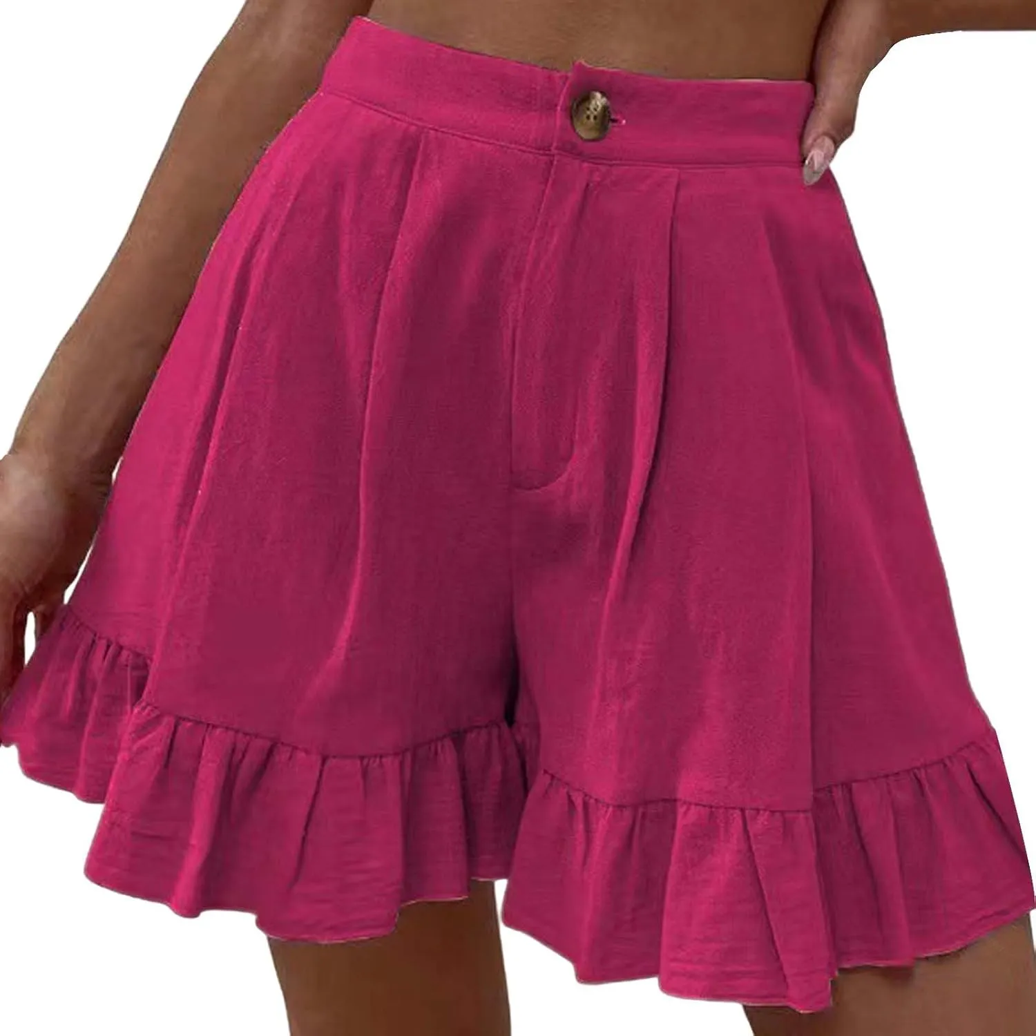 Flowy Shorts for Womens Lightweight Soft Casual Boho Floral Skorts Ruffle Skirts Running Tennis Butterfly Dressy