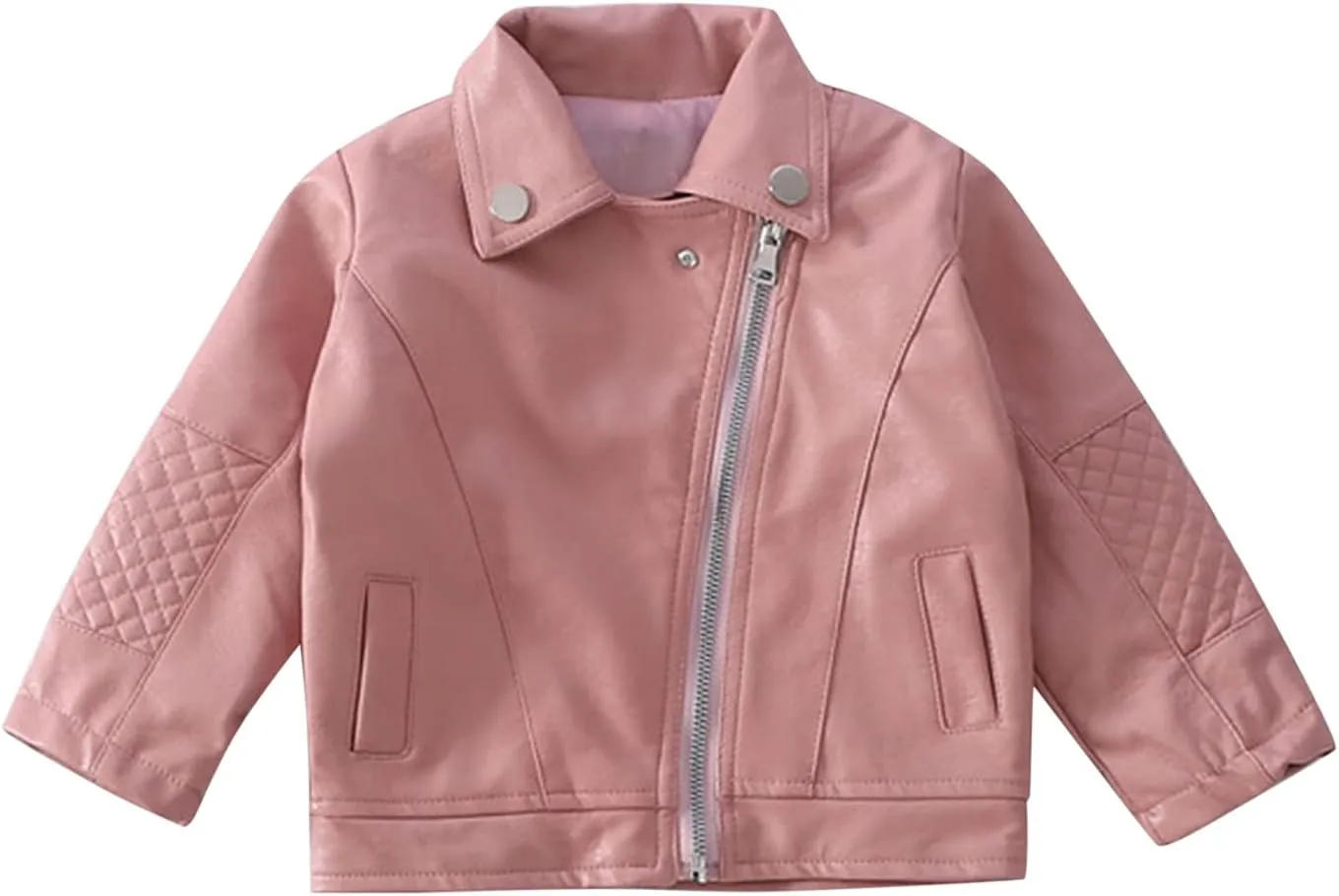 Girls Short Jacket Coat 1-4 Years Old,Fashion Infant Toddler Girls Kids Autumn Winter Leather Zipper Outerwear