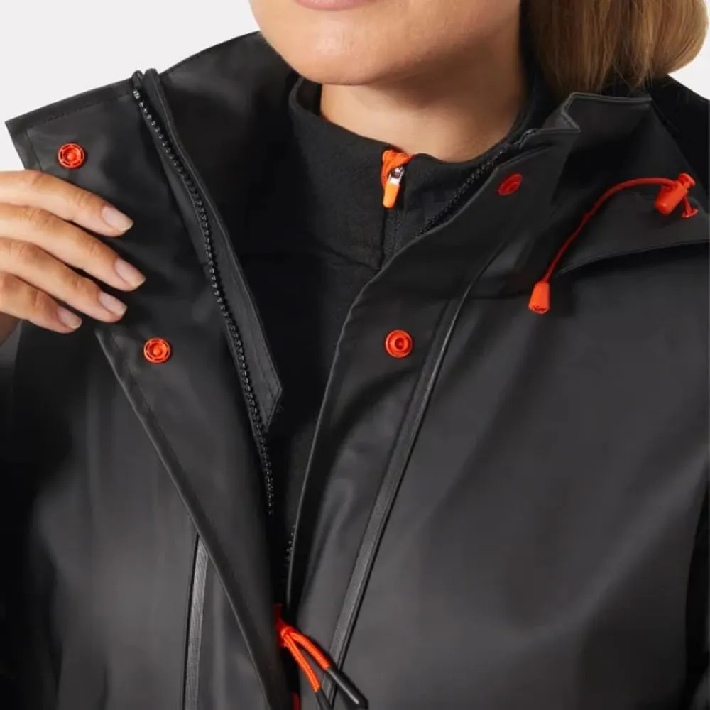 Helly-Hansen Women's Luna/Gale Waterproof Rain Jacket with Adjustable Packable Hood in Collar, Pockets, and Neoprene Cuffs