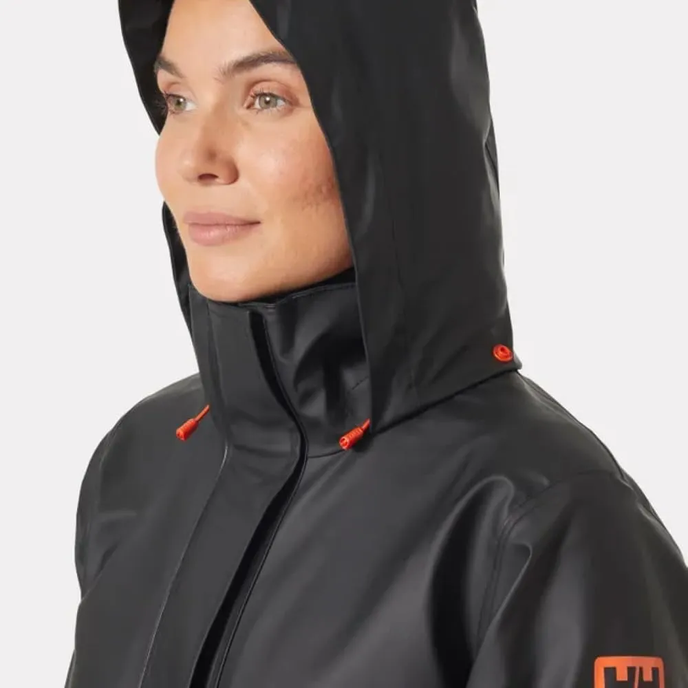 Helly-Hansen Women's Luna/Gale Waterproof Rain Jacket with Adjustable Packable Hood in Collar, Pockets, and Neoprene Cuffs