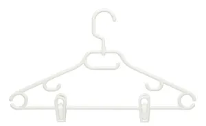 Honey-Can-Do HNGZ01364 52 Gram Hanger, with Swivel Hook, Dress Notch, and Clips, 18-Pack