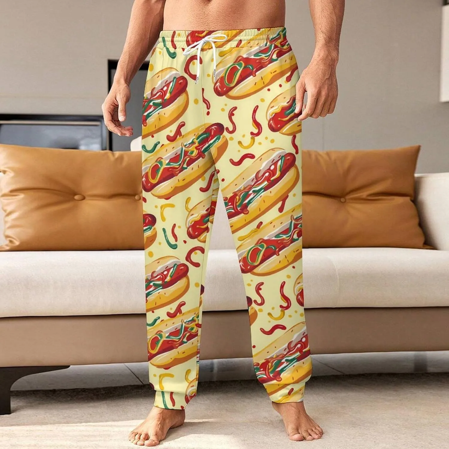 Hot Dog Funny Men's Sweatpants Casual Soft Running Joggers Yoga Pant Lounge Wear