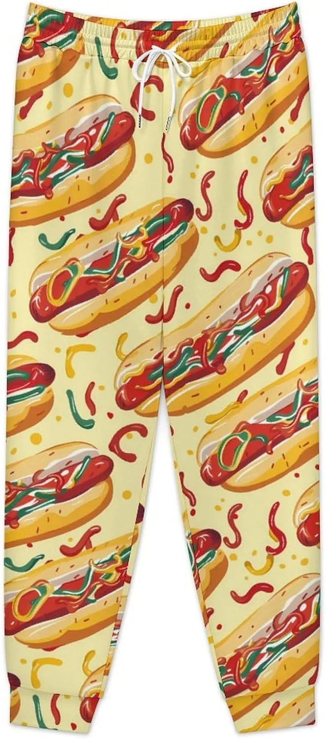 Hot Dog Funny Men's Sweatpants Casual Soft Running Joggers Yoga Pant Lounge Wear