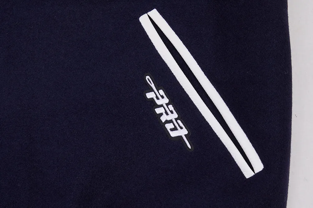 HOWARD UNIVERSITY CLASSIC RIB WOOL VARSITY JACKET (MIDNIGHT NAVY/WHITE)