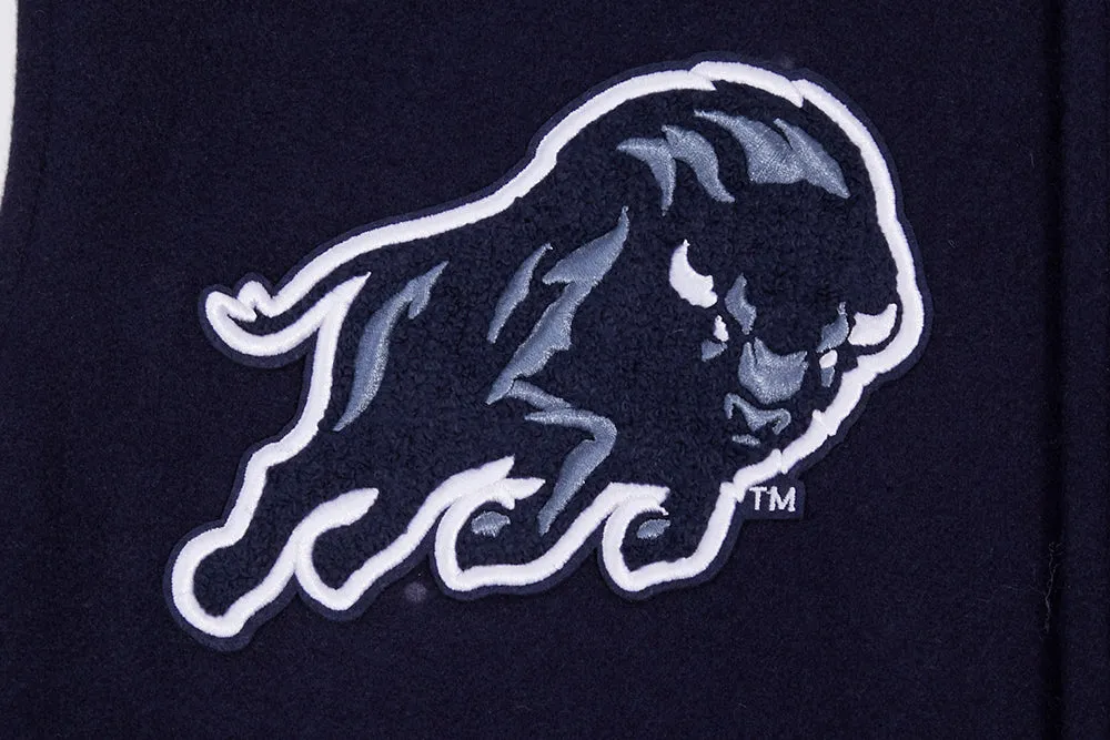 HOWARD UNIVERSITY CLASSIC RIB WOOL VARSITY JACKET (MIDNIGHT NAVY/WHITE)