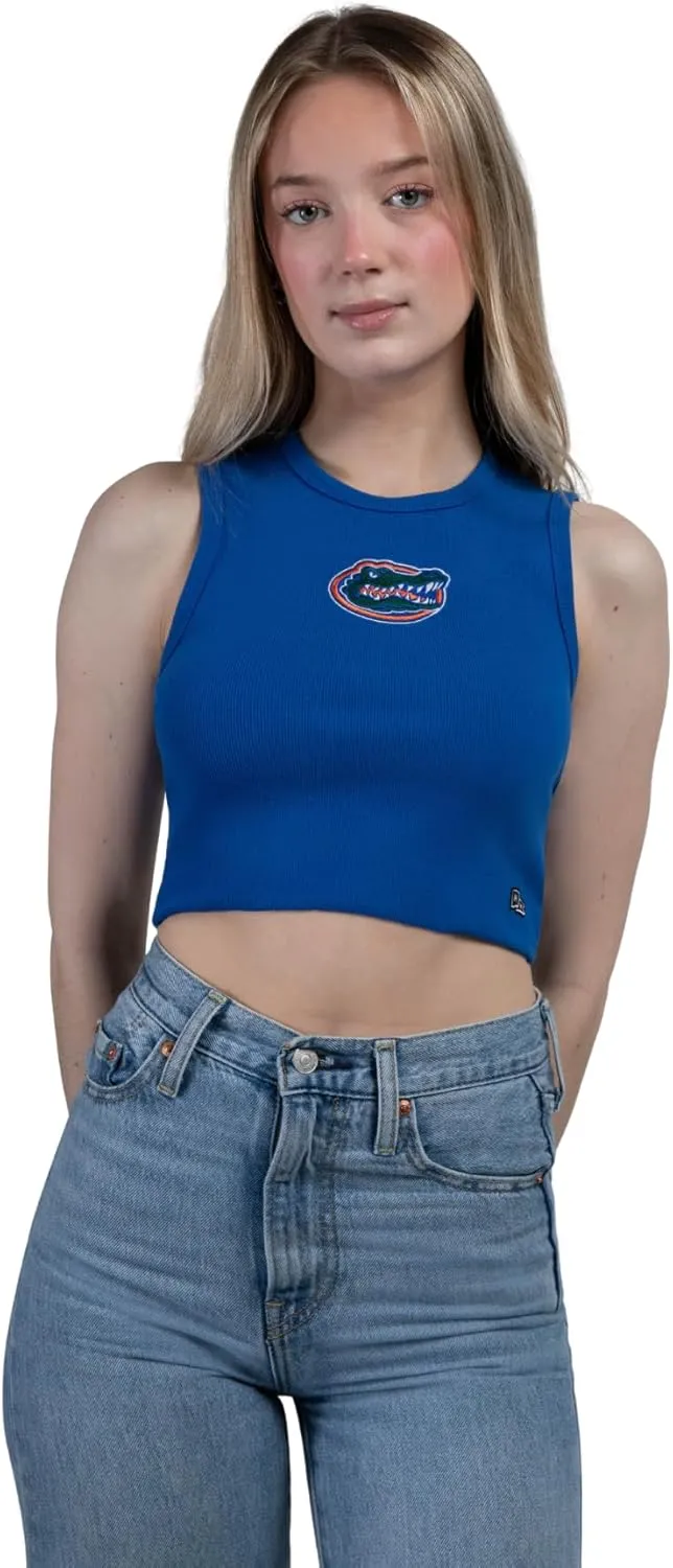 Hype & Vice Cut-Off Tank for Women (Large) - University of Florida Top for Women, Cropped Fit Tank Top, College Shirts for Game Days - Royal
