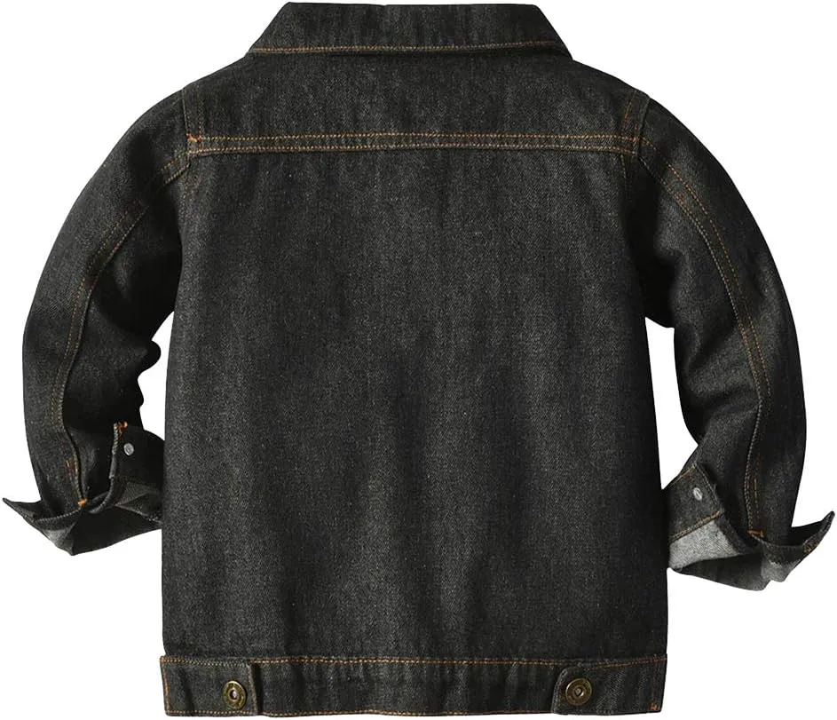 IWEMEK Toddler Baby Boy Girl Denim Jackets Button Down Jeans Jacket Top Coat Ripped Cowboy Outwear Hooded Winter Fall Clothes
