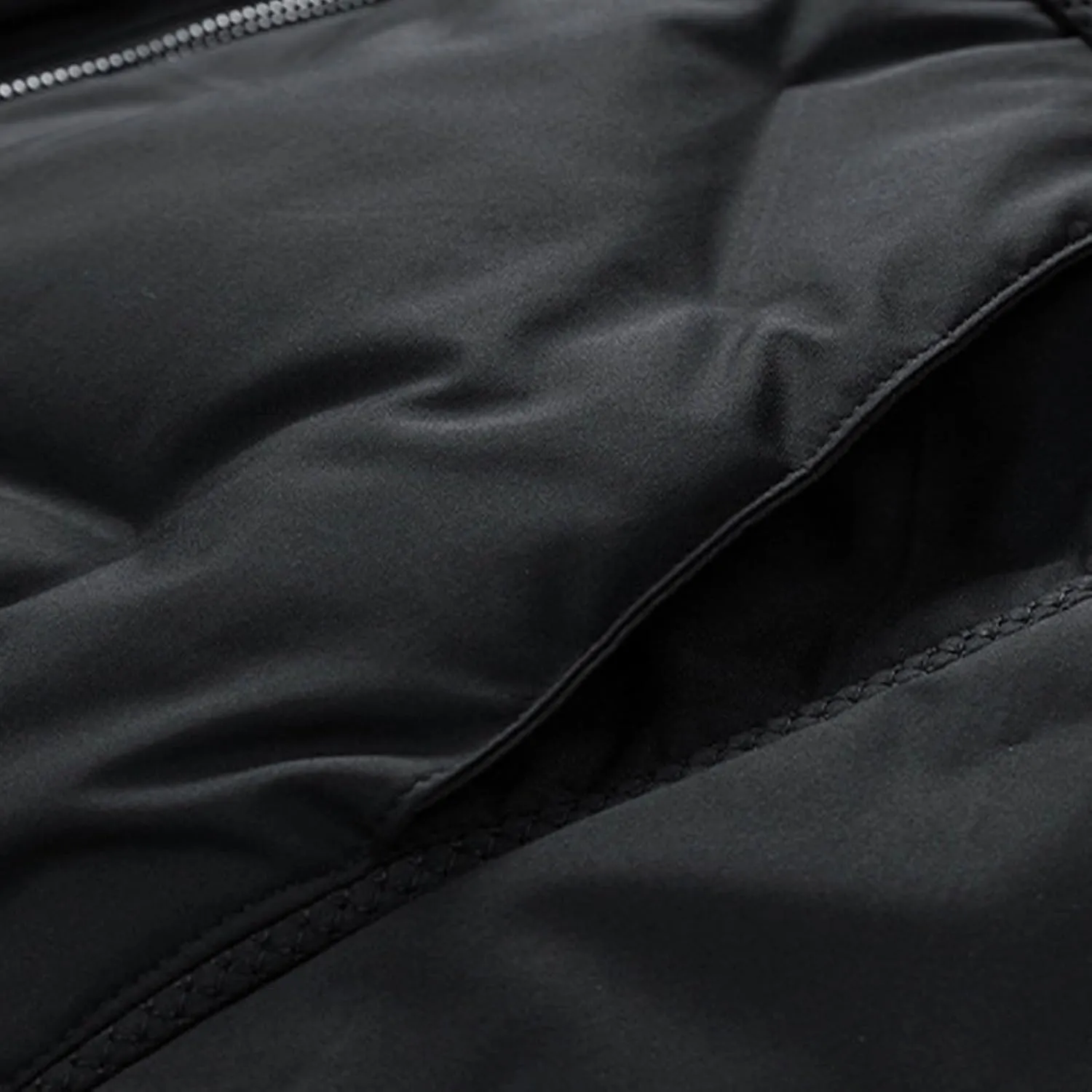 Jackets for Men Fashion Winter Zip up Long Sleeve No Hood down Jacket Casual Lightweight Warm Windbreaker Coat Pocket