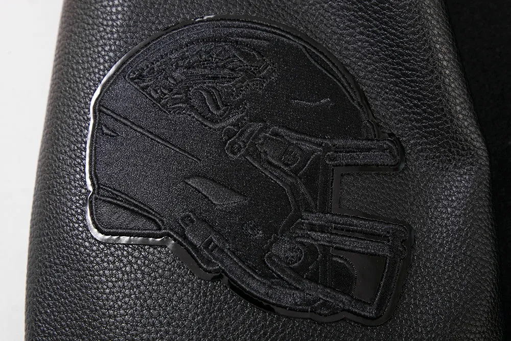 JACKSONVILLE JAGUARS TRIPLE BLACK MEN'S WOOL VARSITY JACKET (TRIPLE BLACK MEN'S)