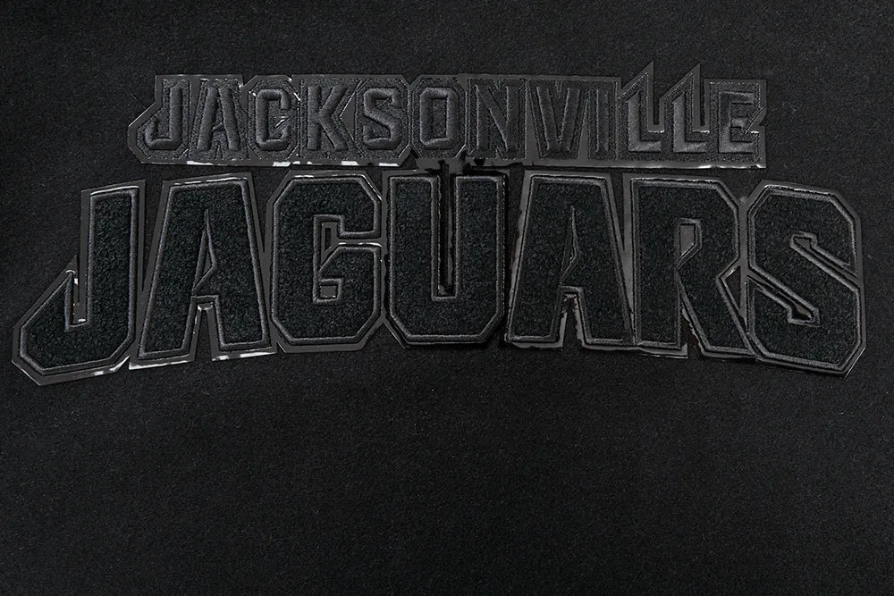 JACKSONVILLE JAGUARS TRIPLE BLACK MEN'S WOOL VARSITY JACKET (TRIPLE BLACK MEN'S)