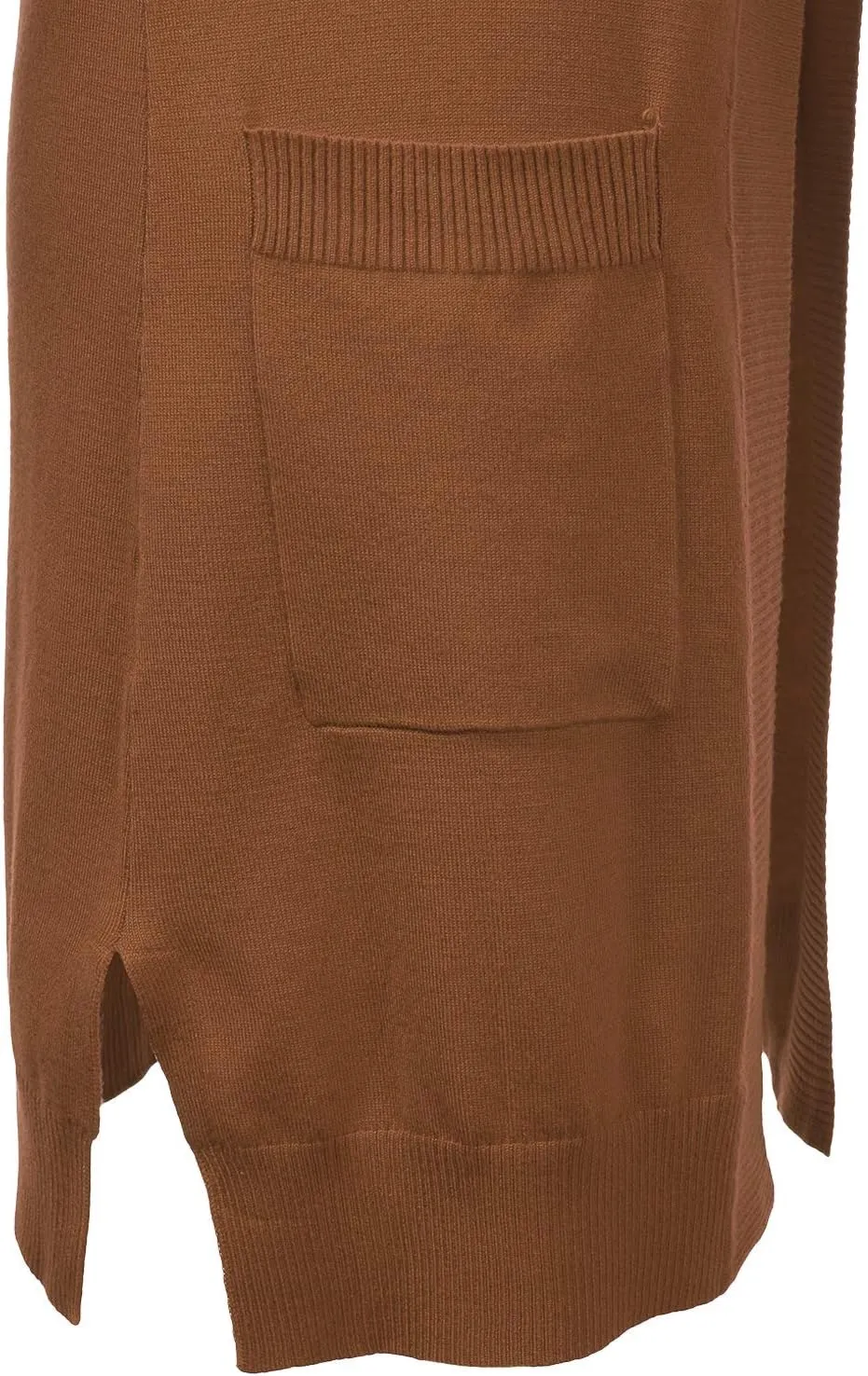 JJ Perfection Womens Casual Long Knit Cardigan Long Sleeve with Pockets Lightweight Open Front Sweater Jacket with Plus Size