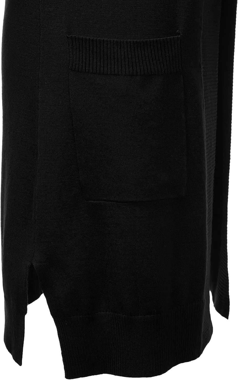 JJ Perfection Womens Casual Long Knit Cardigan Long Sleeve with Pockets Lightweight Open Front Sweater Jacket with Plus Size