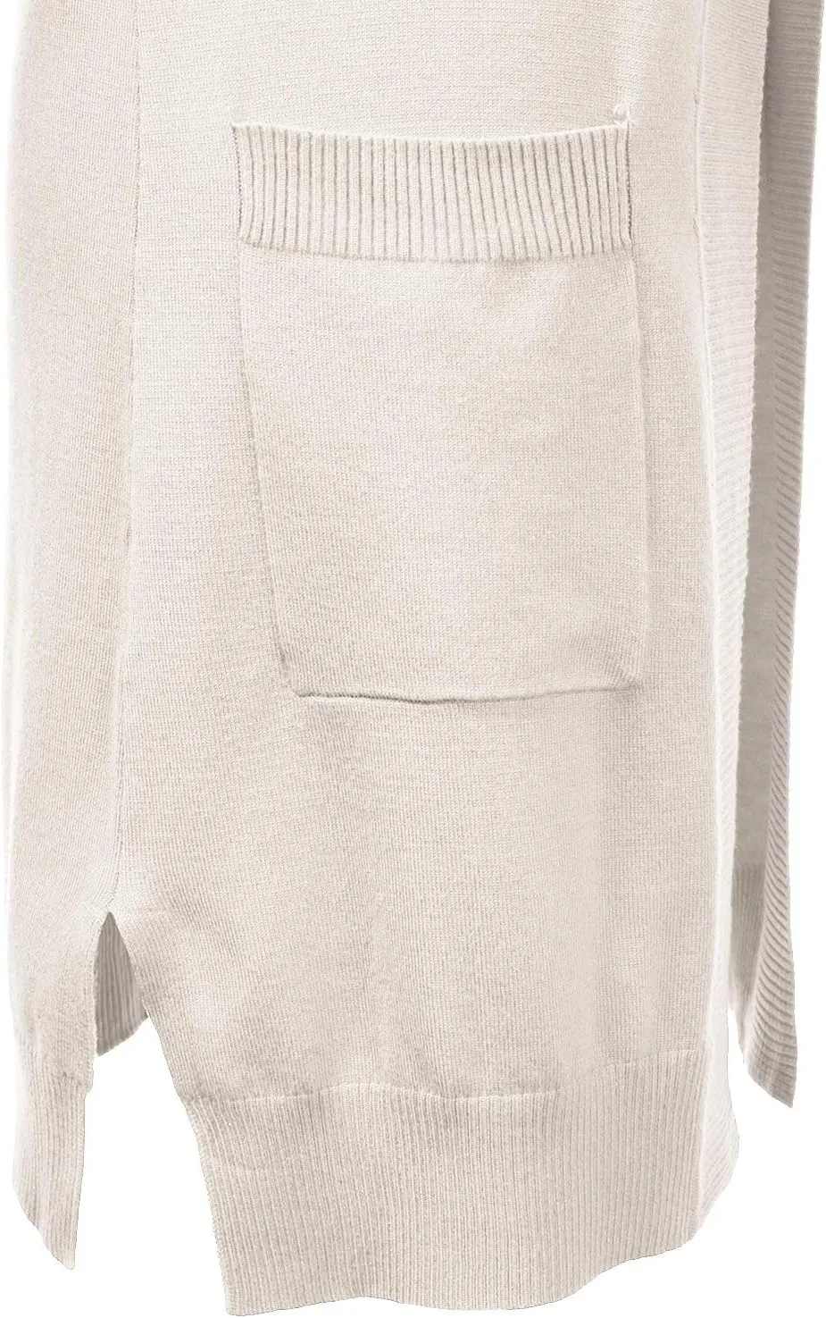 JJ Perfection Womens Casual Long Knit Cardigan Long Sleeve with Pockets Lightweight Open Front Sweater Jacket with Plus Size